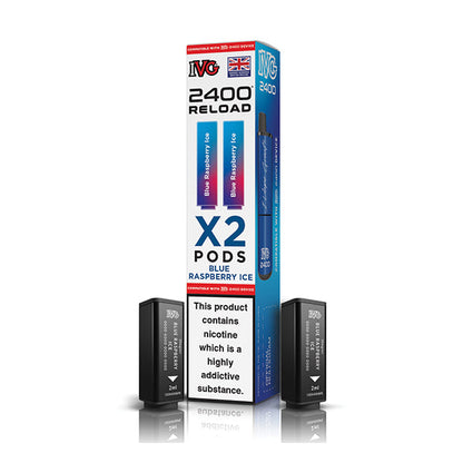 IVG 2400 Reload 2in1 Prefilled Pods - Blue Raspberry Ice
