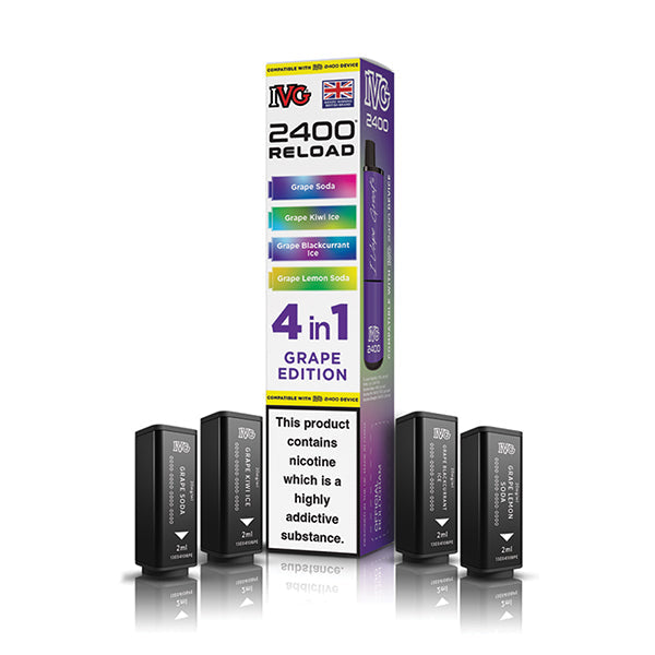 IVG 2400 Reload 4in1 Prefilled Pods Grape Edition