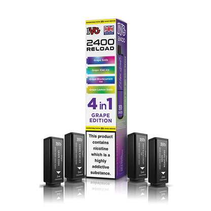 IVG 2400 Reload 4in1 Prefilled Pods Grape Edition