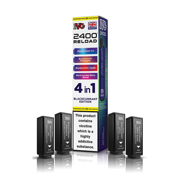 IVG 2400 Reload 4in1 Prefilled Pods Blackcurrant Edition