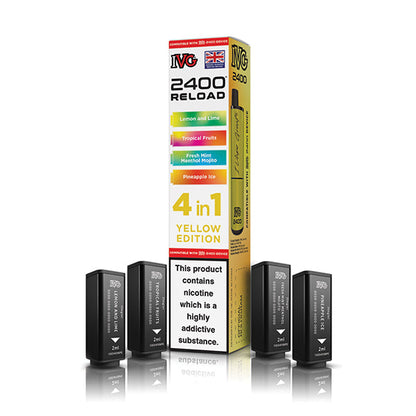 IVG 2400 Reload 4in1 Prefilled Pods Yellow Edition