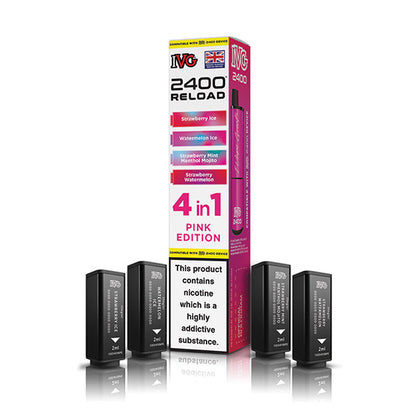 IVG 2400 Reload 4in1 Prefilled Pods Pink Edition