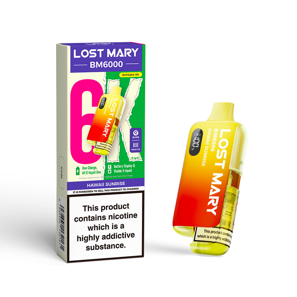 Lost Mary BM6000 Prefilled Pod Kit Hawaii sunrise