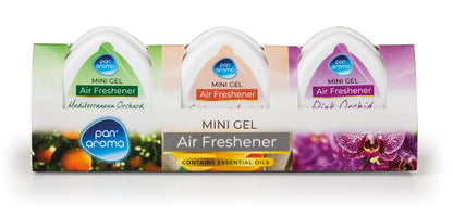 Mini Gel Air Freshener 3pk - Mediterranean, Apricot, Pink Orchid