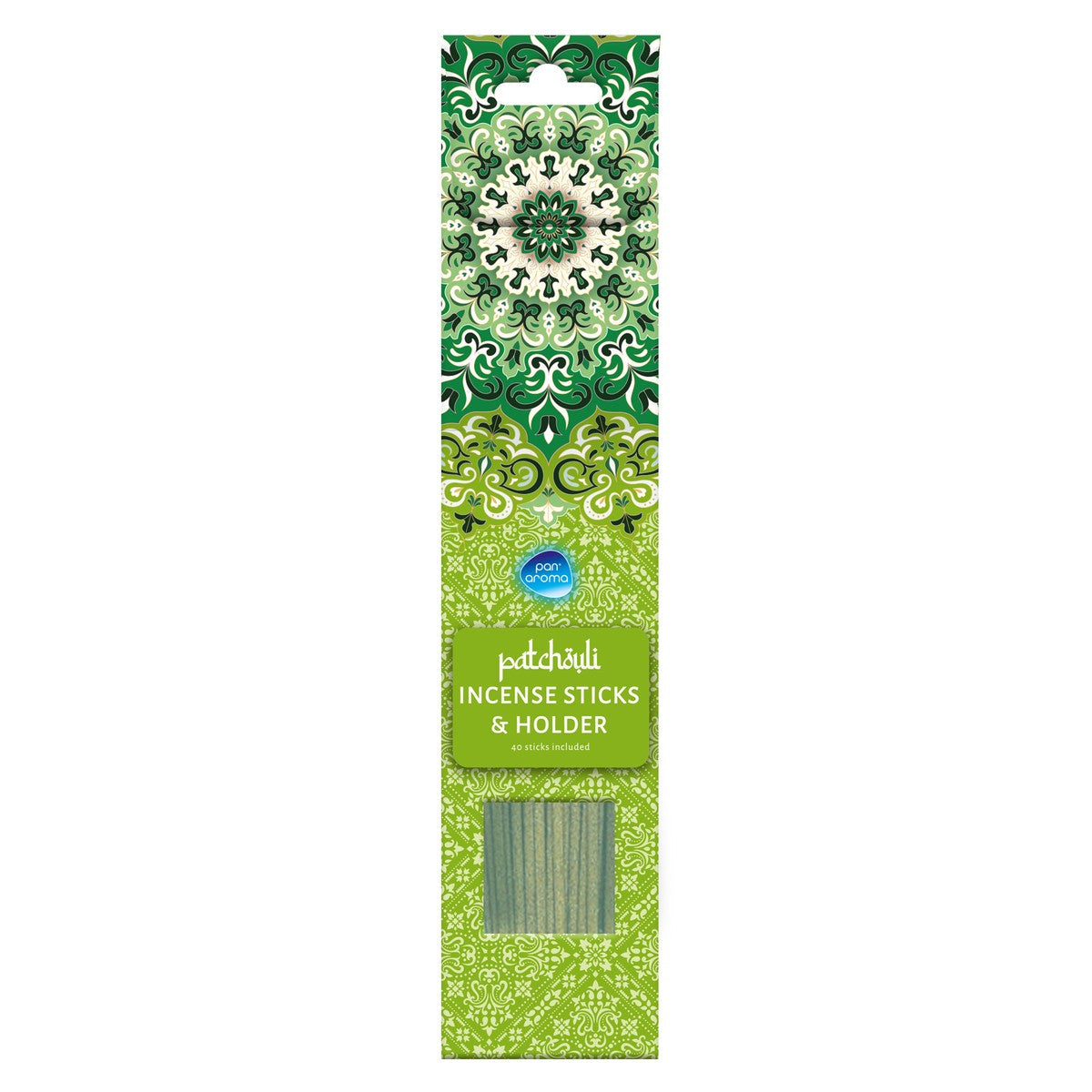 Pan Aroma Incense Sticks & Holder 40pk Patchouli
