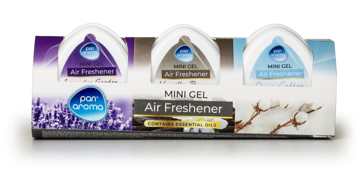Mini Gel Air Freshener 3pk - Lavender, Vanilla Bean, Cotton