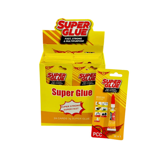 PCC Super Glue Cards 3g 24pk