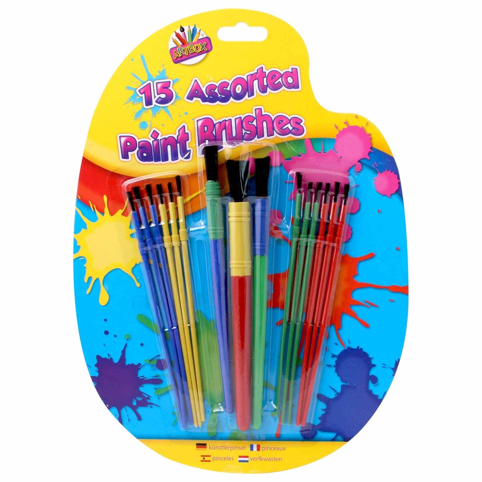 15 Assorted Paint Brushes by Artbox