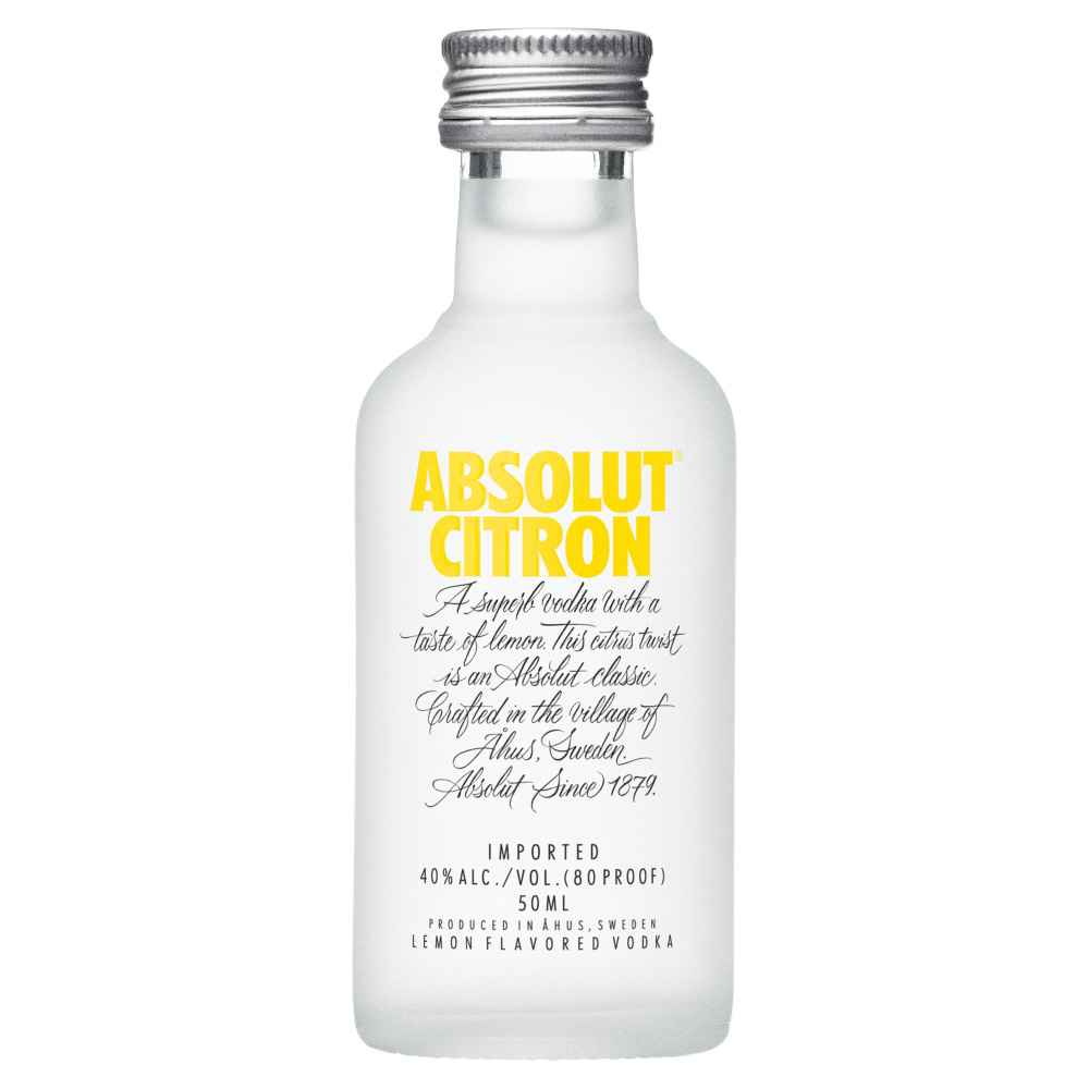 Absolut Citron Lemon Vodka 5cl Miniature