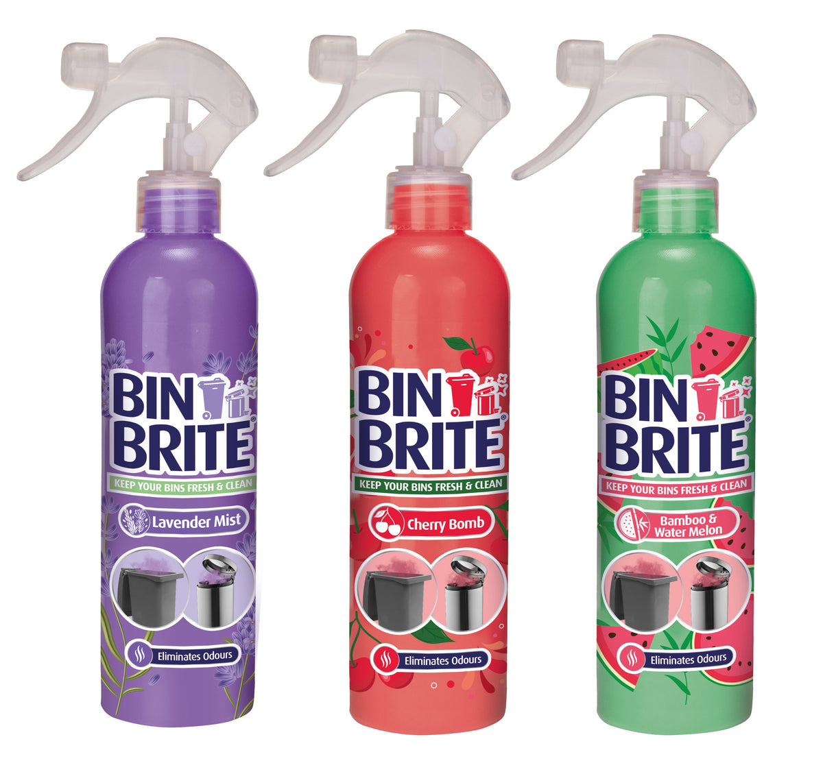 Bin Brite Bin Odour Neutraliser 400ml Bamboo & Watermelon