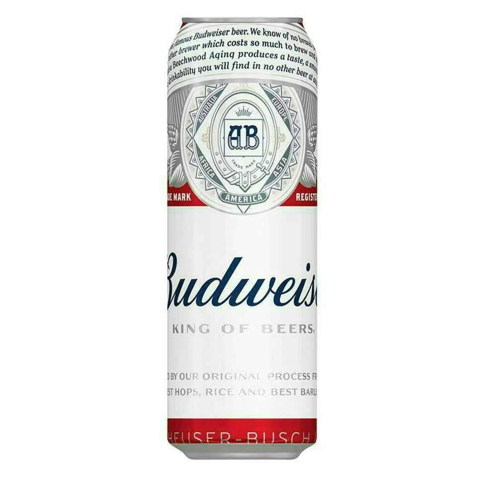 Budweiser Lager Beer Cans 568ml
