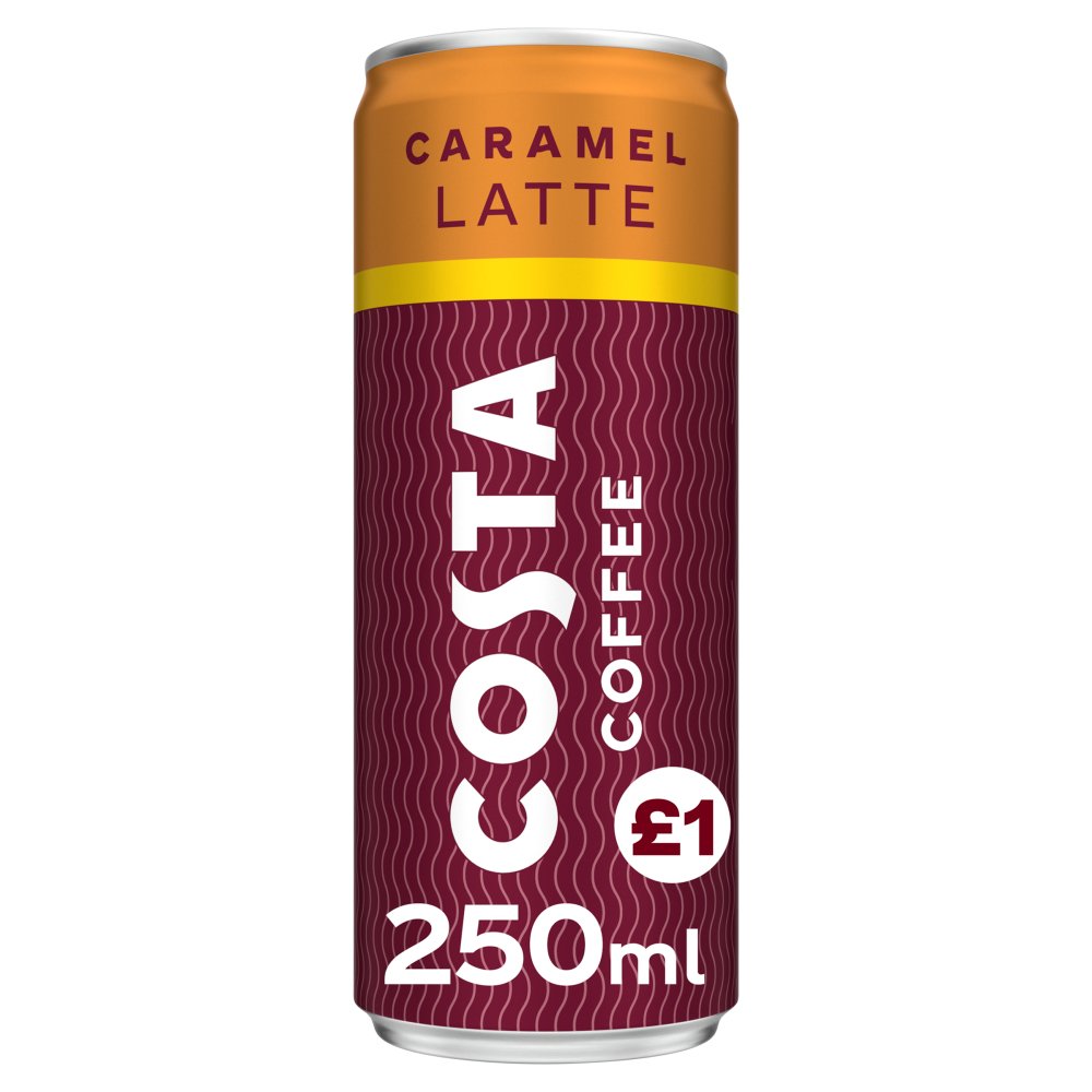Costa Coffee Caramel Latte Iced Coffee Can 250ml
