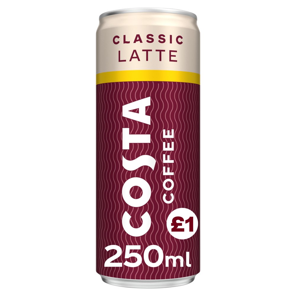 Costa Coffee Latte Iced Coffee Can 250ml
