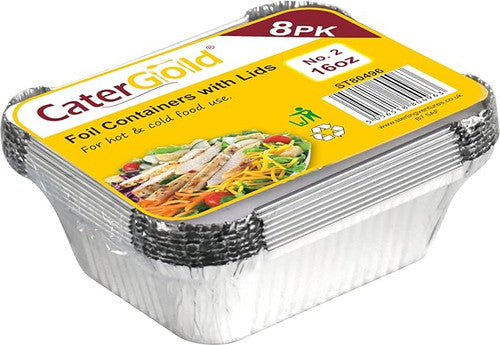 Aluminium Foil Containers With Lids 16oz