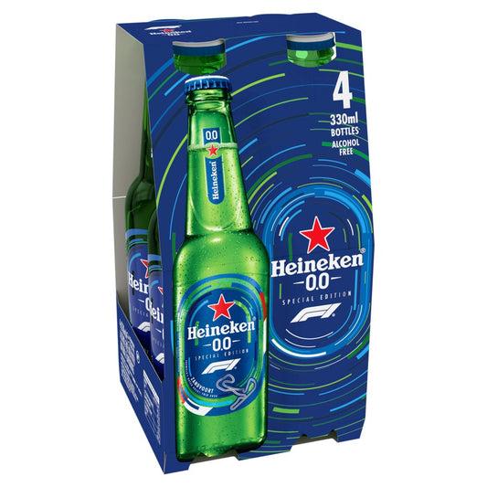 Heineken 0.0 Alcohol Free Lager Beer Bottle 330ml