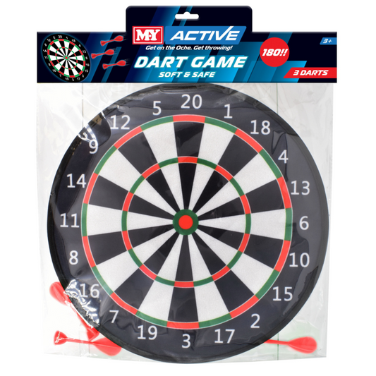 Hook & Loop Dartboard With 3 Darts 35.5cm