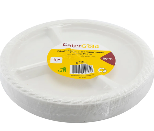 Cater Gold 3CP Plates 10'' 50pk