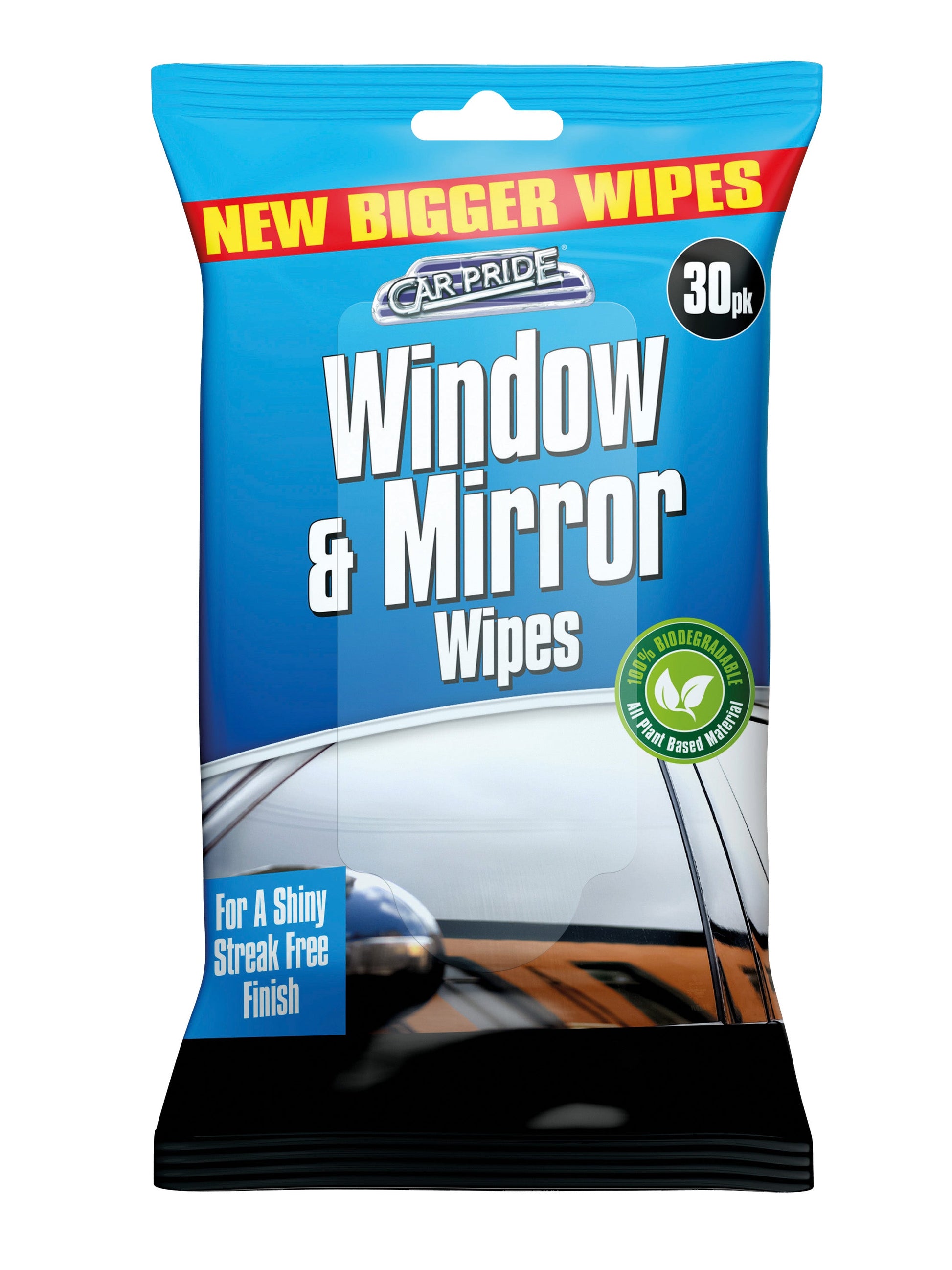 Window & Mirror Biodegradable Wipes 30pk