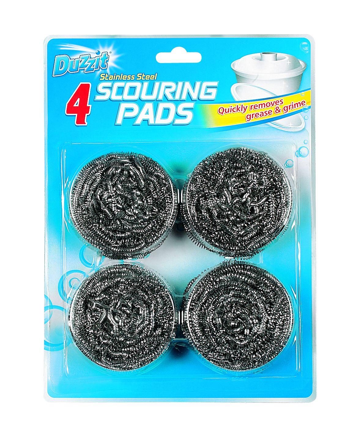 Stainless Steel Scouring Pads 4pk