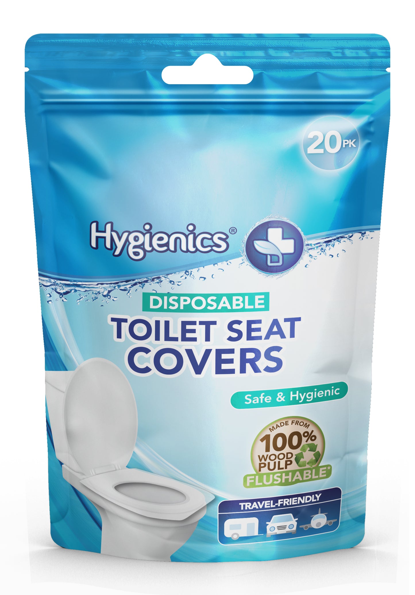 Disposable Toilet Seat Covers 20 Pack – Clip Strip