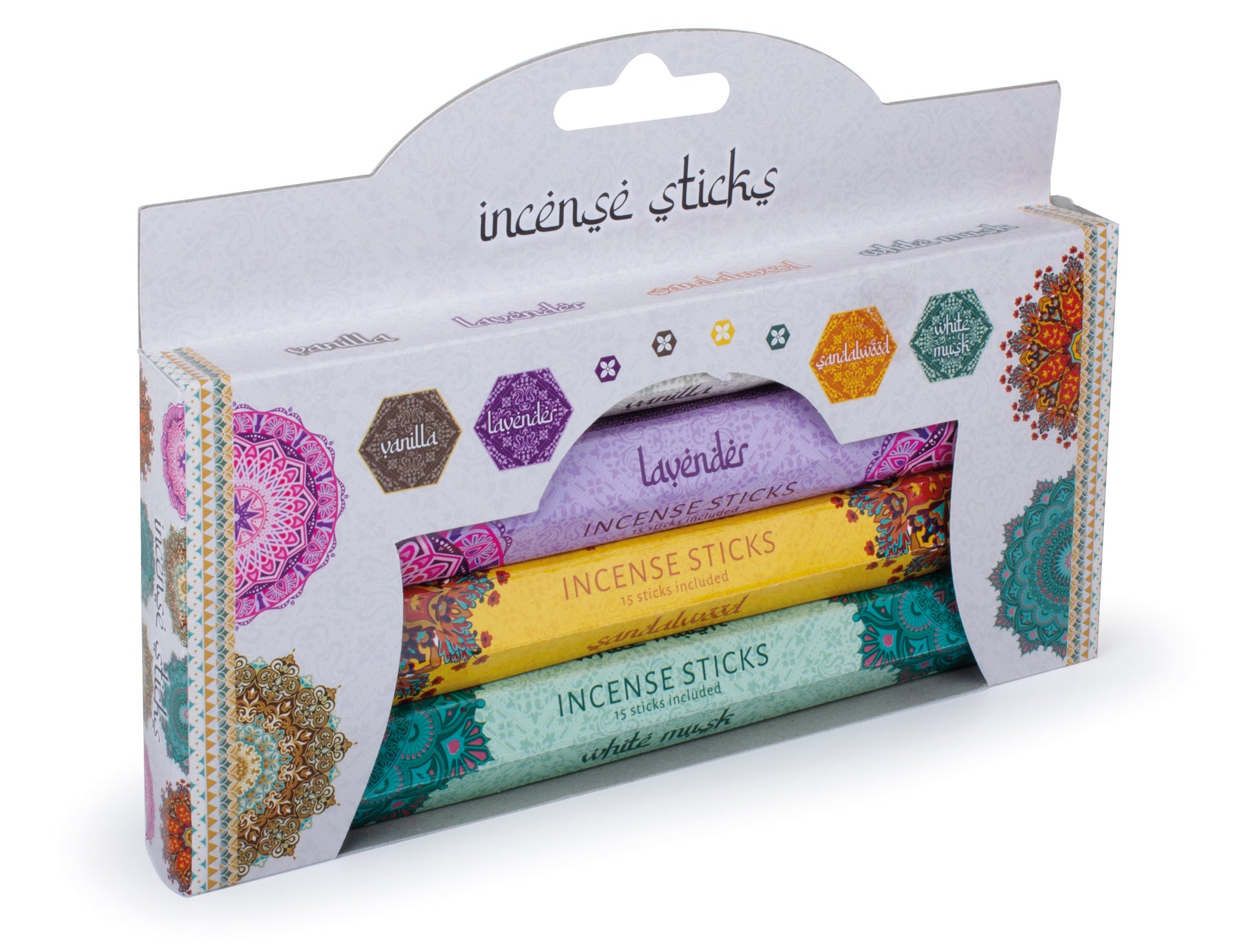 Incense Sticks Vanilla / Sandalwood / Musk / Lavender 4 pk