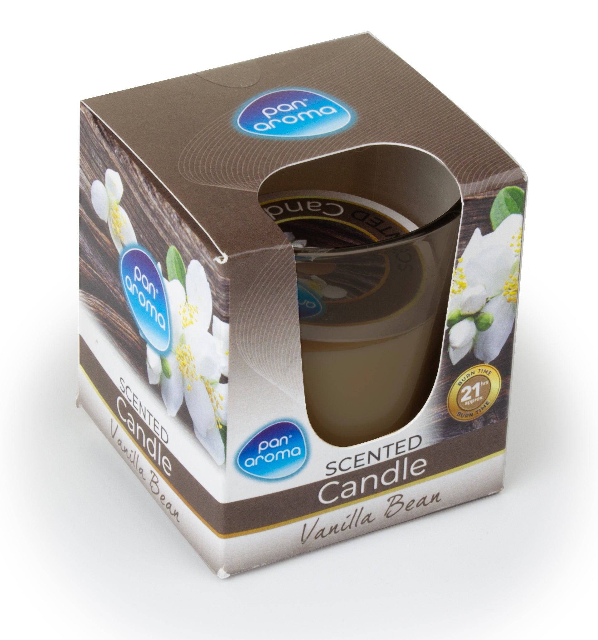 Pan Aroma Colour Glass Candle Vanilla Bean