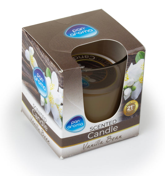 Pan Aroma Colour Glass Candle Vanilla Bean