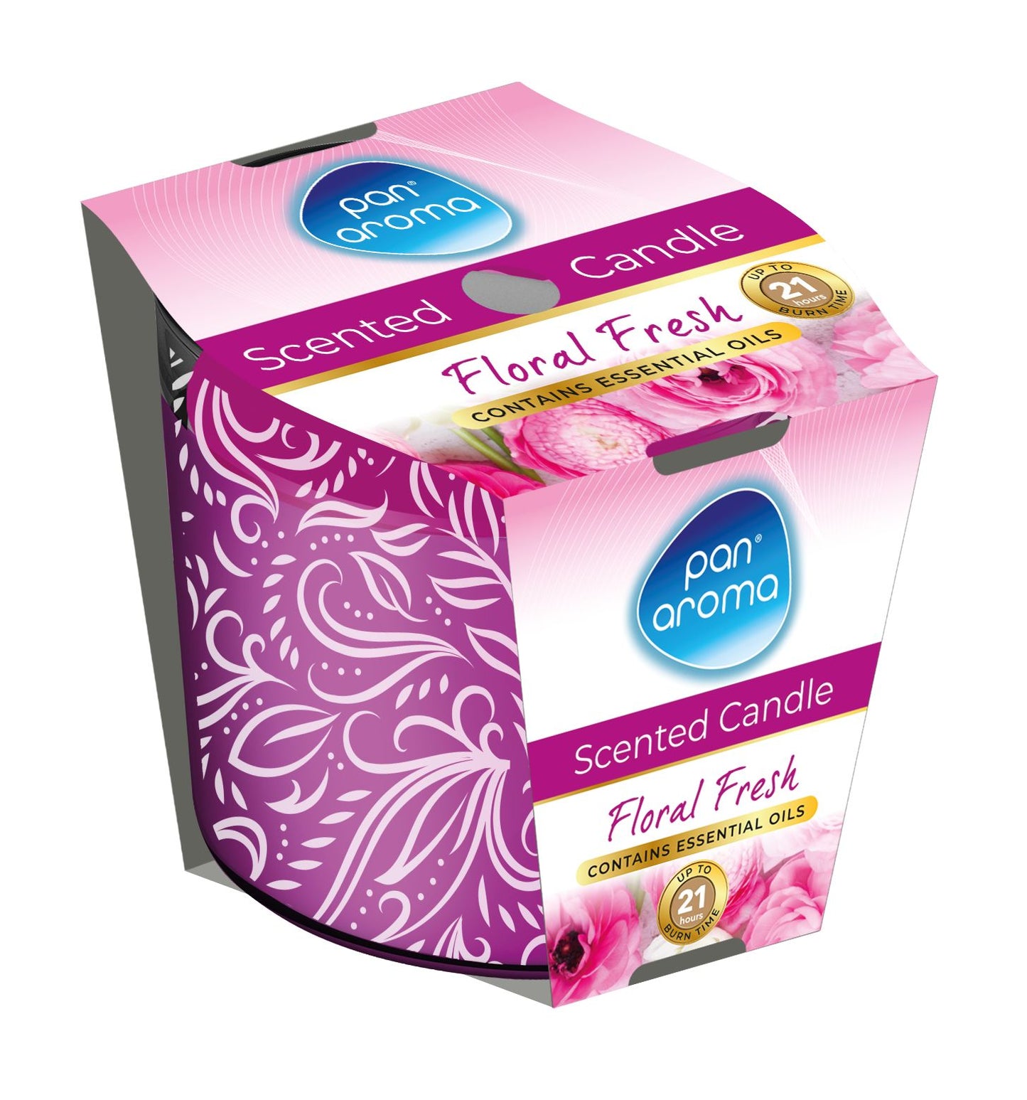 Printed Glass Candle – Floral Fresh