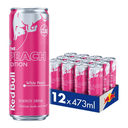 Red Bull Peach Edition White Peach 12 x 473ml case