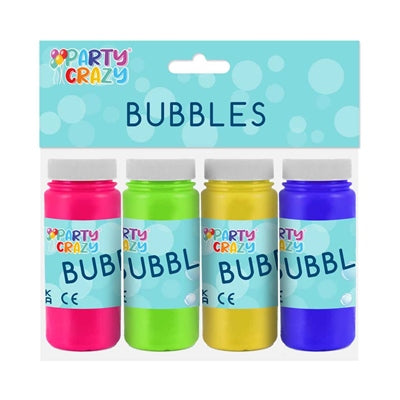 Magic Bubbles 4×60ml Tubs with Wand