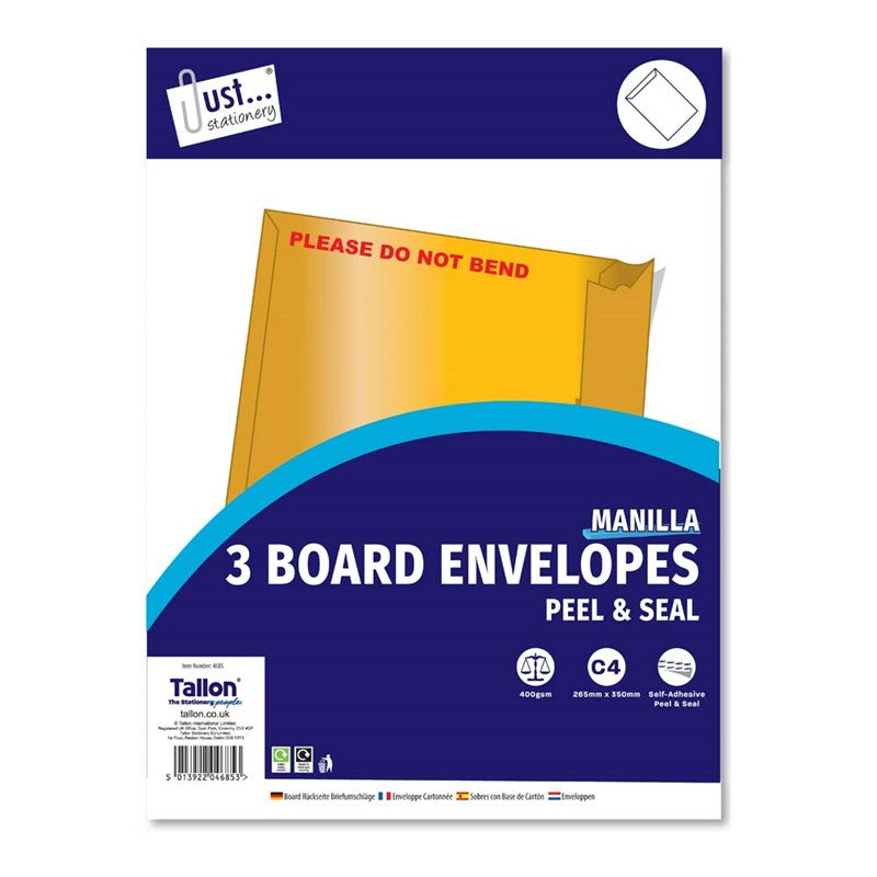 3 Board Envelopes 265 x 350mm