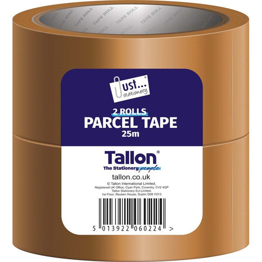 Just Stationery 2 x 25m Parcel Tape