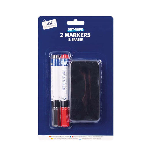 2 Whiteboard Markers & Eraser