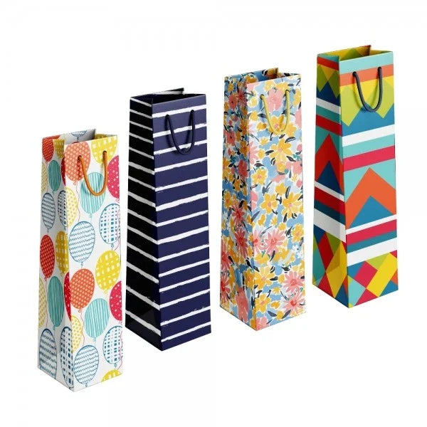Martello Colourful Bottle Gift Bags