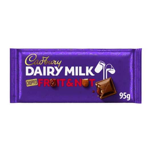 Cadbury Dairy Milk Fruit & Nut Chocolate Bar 95g