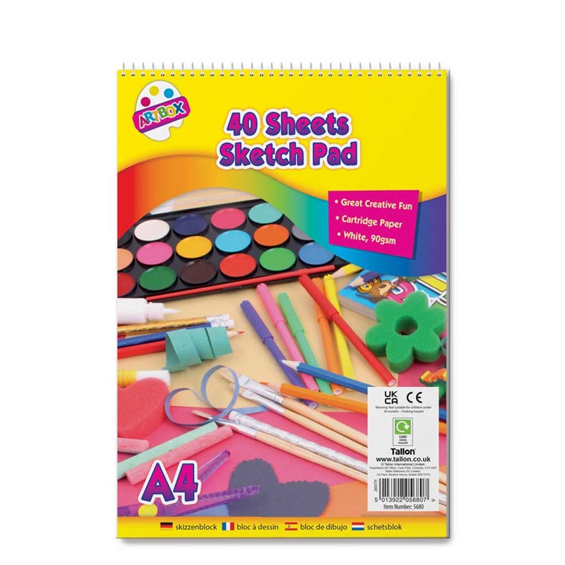 A4 Sketch Pad 40 Sheets by Artbox