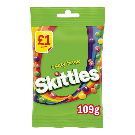 Skittles Crazy Sours 109g bag