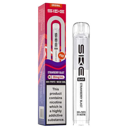 Strawberry Blast Bar 600 20mg Prefilled Pods by SKE Crystal