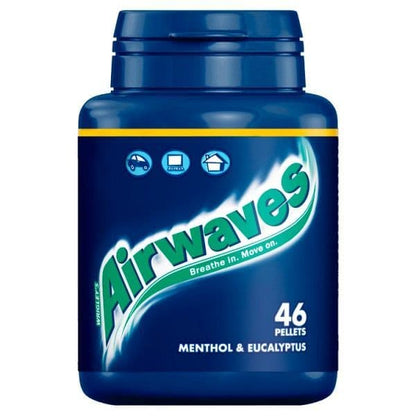Airwaves Menthol & Eucalyptus Chewing Gum Bottle 46pcs