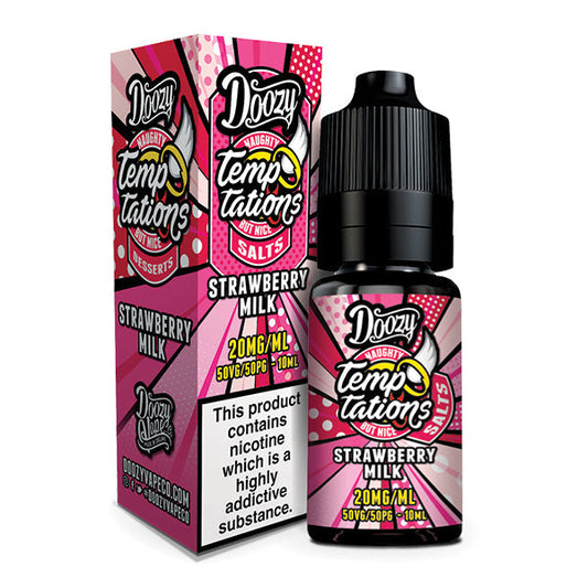 Doozy Temptations Strawberry Milk Nic Salt 10ml E-liquid