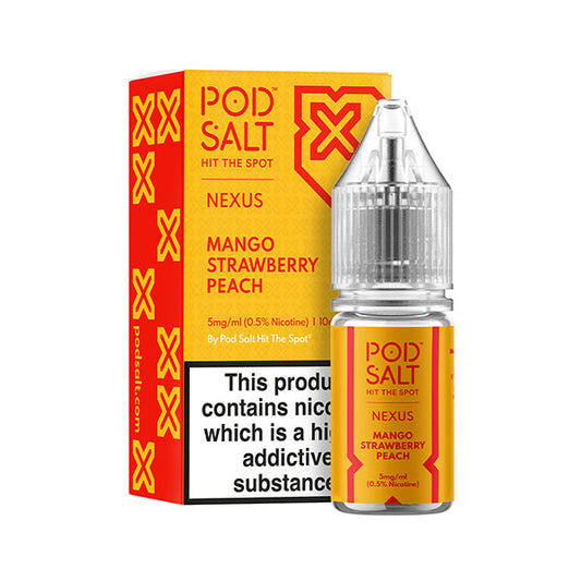 Mango Strawberry Peach Nic Salt by Pod Salt - Nic Salts UK