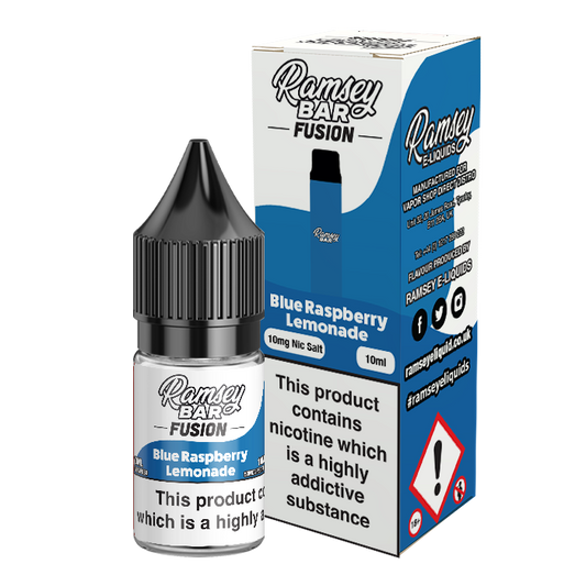 Ramsey Bar Fusion Blue Raspberry Lemonade 10ml Nic Salt