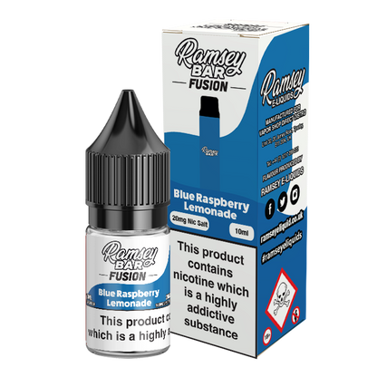 Ramsey Bar Fusion Blue Raspberry Lemonade 10ml Nic Salt