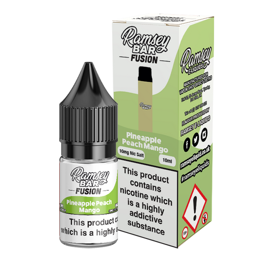 Ramsey Bar Fusion Pineapple Peach Mango 10ml Nic Salt