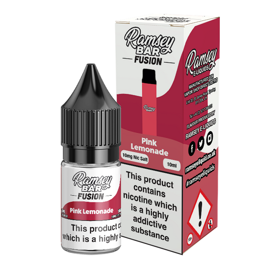 Ramsey Bar Fusion Pink Lemonade 10ml Nic Salt