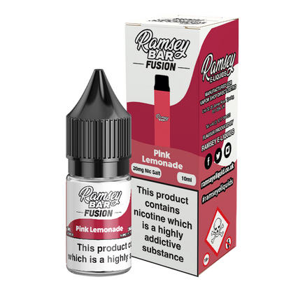 Ramsey Bar Fusion Pink Lemonade 10ml Nic Salt