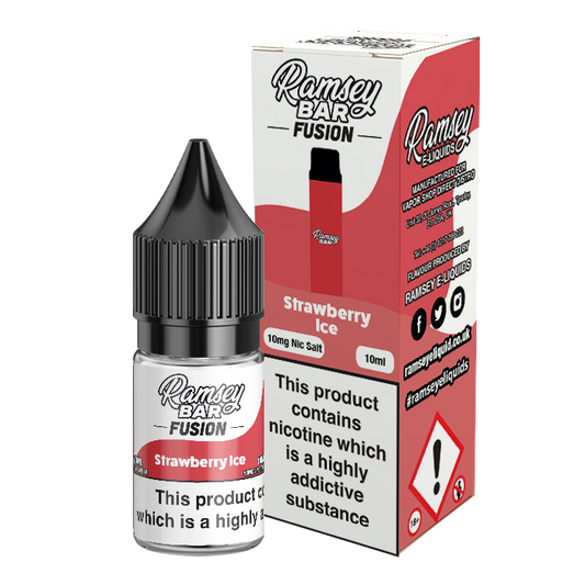 Ramsey Bar Fusion Strawberry Ice 10ml Nic Salt