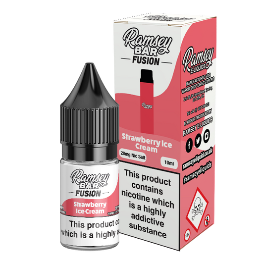 Ramsey Bar Fusion Strawberry Ice Cream 10ml Nic Salt