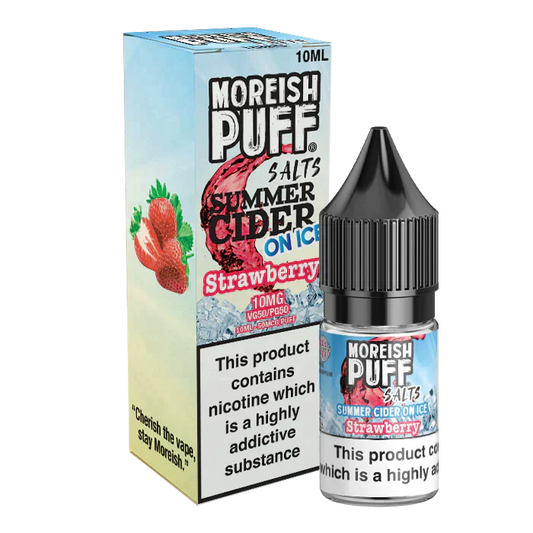 Moreish Puff Strawberry Summer Cider on Ice 10ml Nic Salt